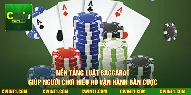Nền tảng luật Baccarat giúp người chơi hiểu rõ vận hành bàn cược 