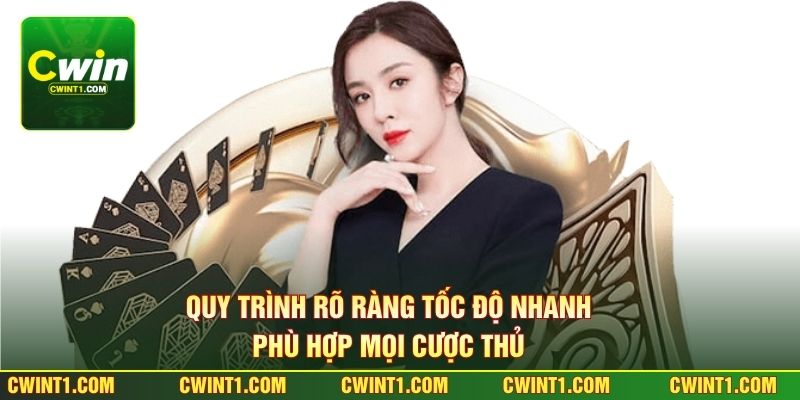 Quy trình rõ ràng tốc độ nhanh phù hợp mọi cược thủ 